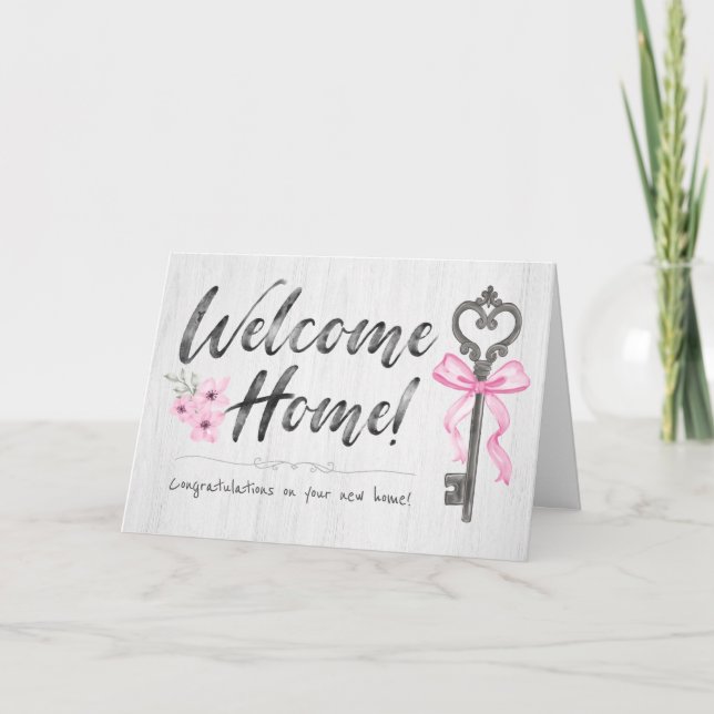 Congratulations New Home from Realtor Welcome Home Thank You Card (Front)