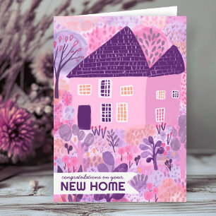 Congratulations New Home Garden Watercolor Cute Card