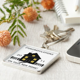 Congratulations New Home House Key Chain | Zazzle