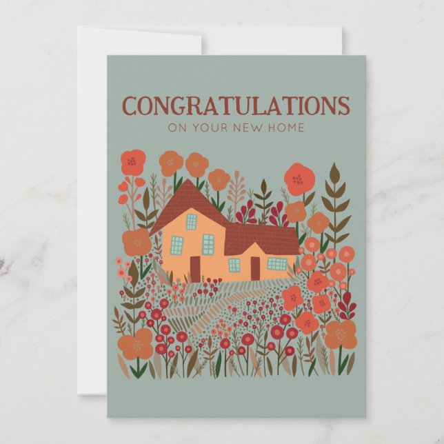 CONGRATULATIONS New Home Housewarming Farmhouse  Card (Front)