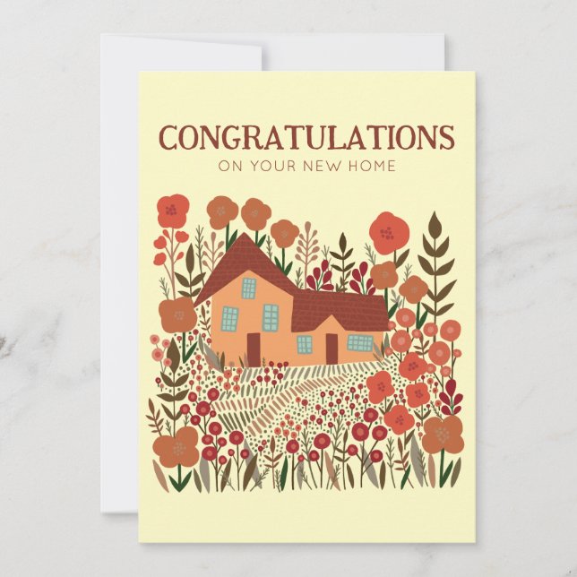 CONGRATULATIONS New Home Housewarming Farmhouse  Card (Front)
