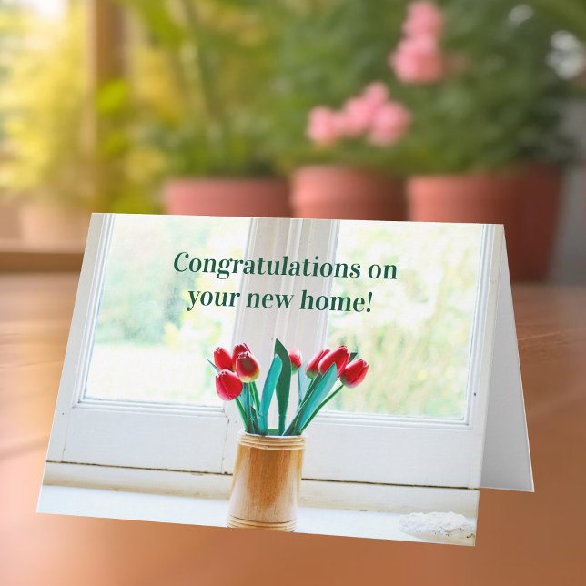 Congratulations New Home Housewarming Flowers Card (Creator Uploaded)