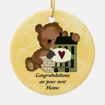 Congratulations New Home Ornament by doodlesfunornaments at Zazzle