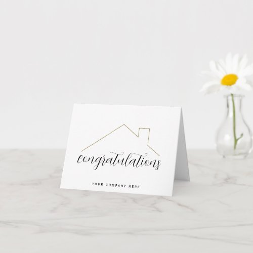 Congratulations New Home Real Estate Card