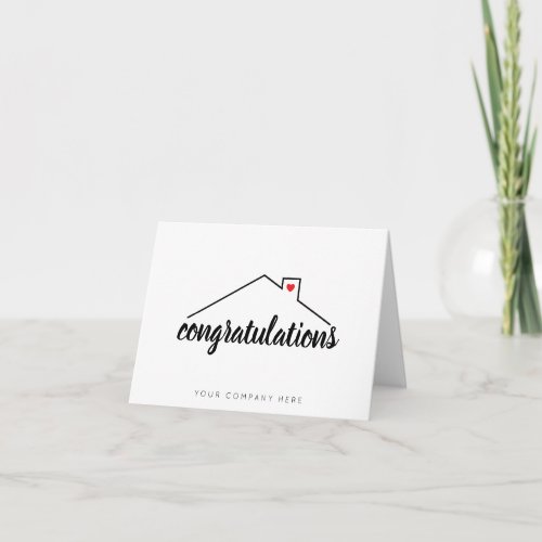 Congratulations New Home Real Estate Card