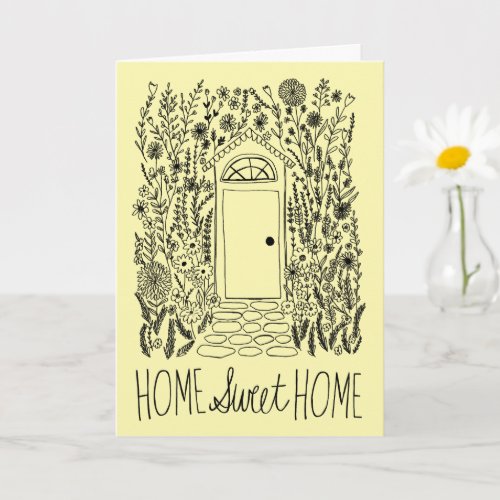 Congratulations New Home Sweet Garden Door Custom Card