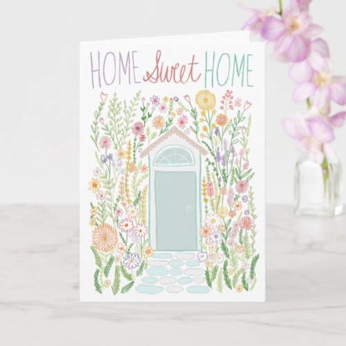 Congratulations New Home Sweet Garden Door Custom Card