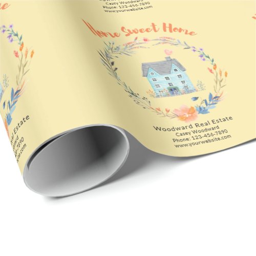 Congratulations New Homeowner Home Sweet Home Chic Wrapping Paper