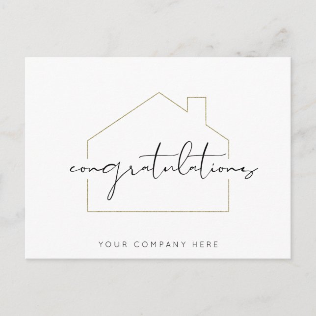 Congratulations New Homeowner Realty Postcard (Front)