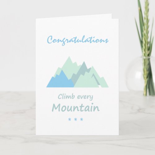 Congratulations New Job Inspirational Mountain Card