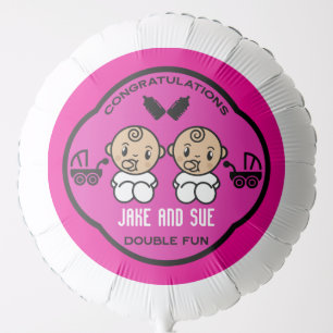 Congratulations New Parents Of Twins Balloon