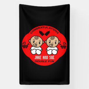 Congratulations New Parents Of Twins Banner
