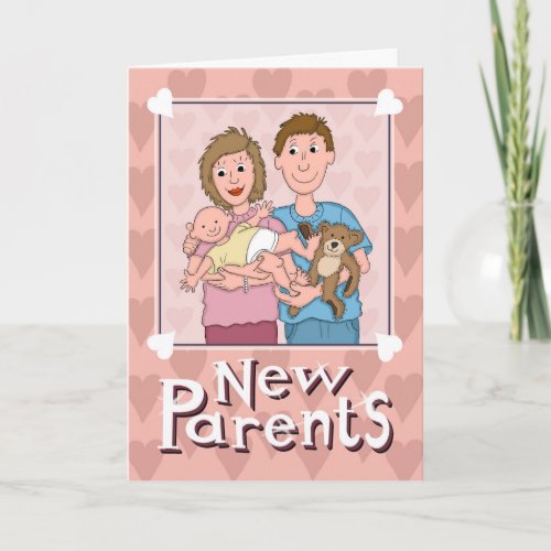 Congratulations New Parents Smiling Family Card