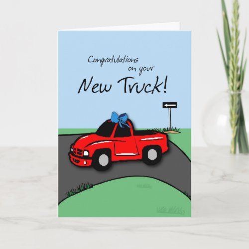 Congratulations New Truck Whimsical Card