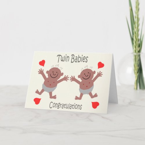 Congratulations New Twin Babies Card