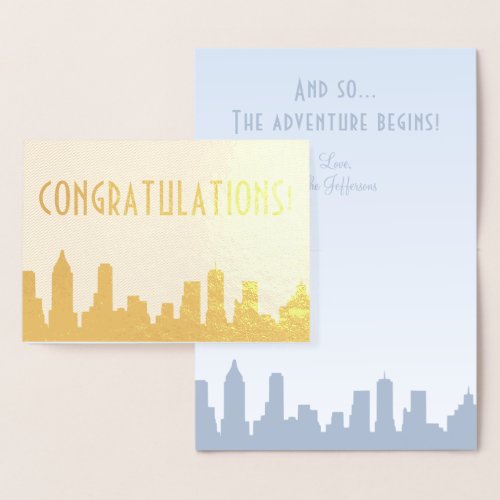 Congratulations New York Skyline Greeting Card