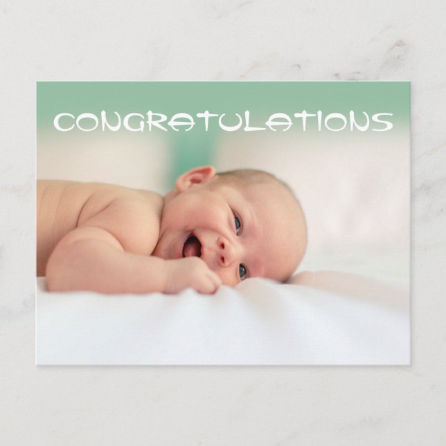 Congratulations Newly Born Baby Postcard (Front)