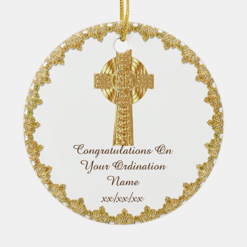 Congratulations Newly Ordained Ordainment Gift Ceramic Ornament