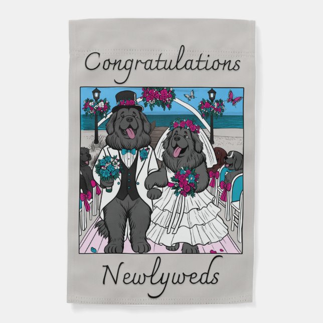 Congratulations Newlyweds  Garden Flag (Front)