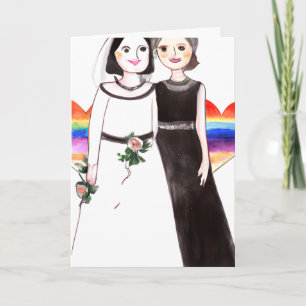 Congratulations Newlyweds Lesbian Wedding Card