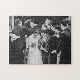 Congratulations Newlyweds Wedding Photo Jigsaw Puzzle