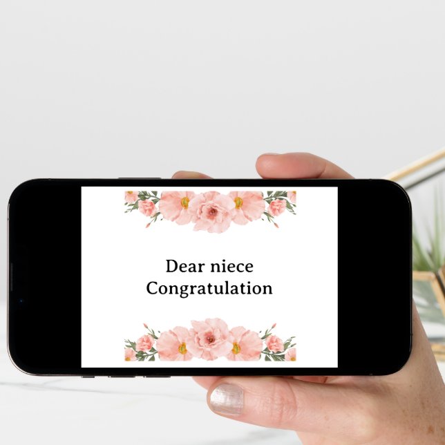 congratulations niece on your graduation card (Front Digital)