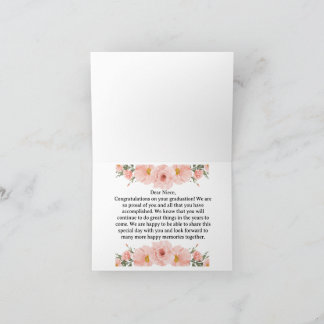 congratulations niece on your graduation card