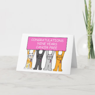 Congratulations Nine Years Cancer Free Anniversary Card