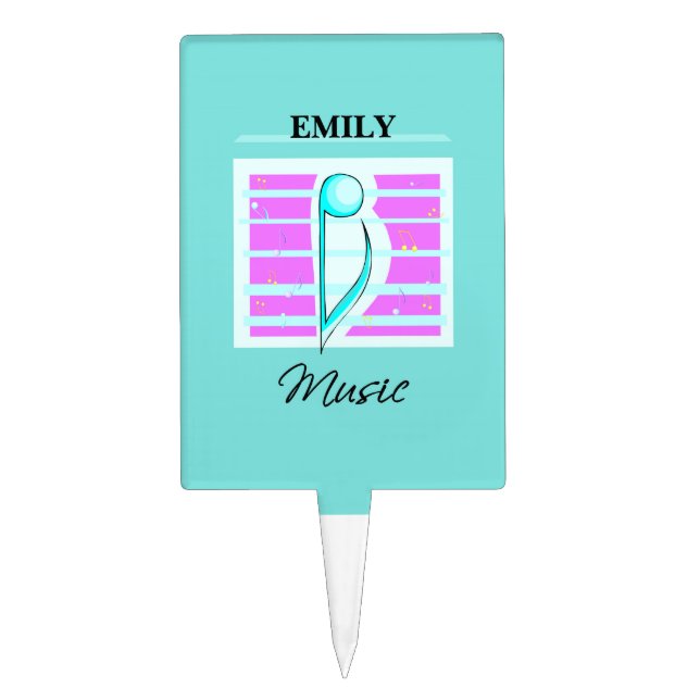 Congratulations Note, Musical Performance Cake Topper (Front)