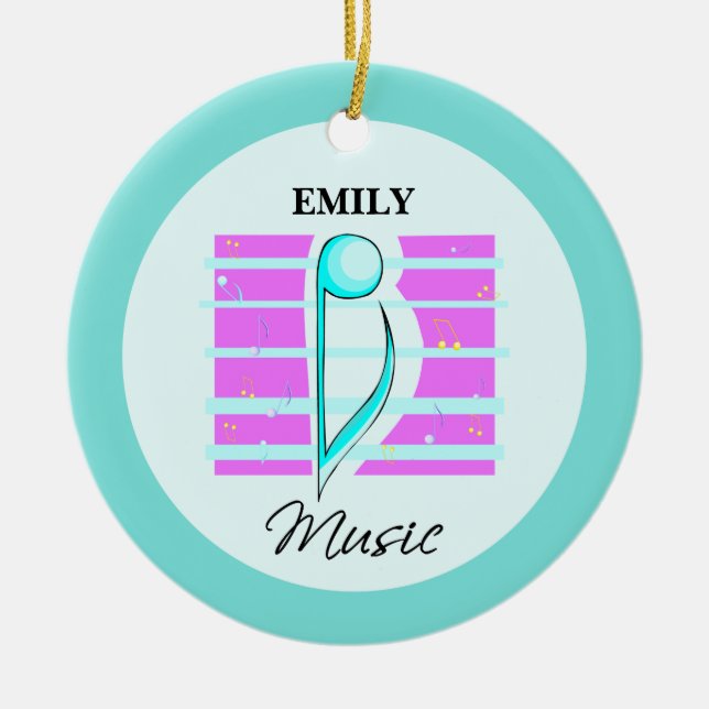 Congratulations Note, Musical Performance Ceramic Ornament (Front)