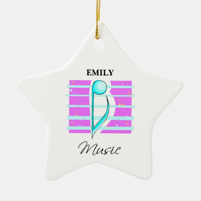 Congratulations Note, Musical Performance Ceramic Ornament (Front)