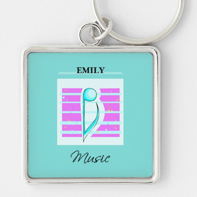 Congratulations Note, Musical Performance Keychain (Front)