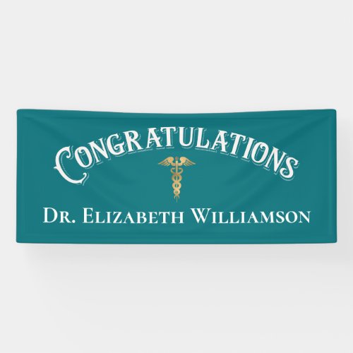 Congratulations Nurse Doctor Physician Caduceus Banner