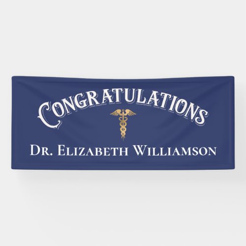 Congratulations Nurse Doctor Physician Caduceus Banner