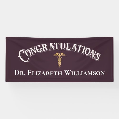 Congratulations Nurse Doctor Physician Caduceus Banner