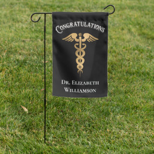 Congratulations Nurse Doctor Physician Caduceus Garden Flag