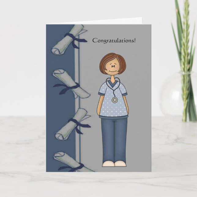 Congratulations Nurse Graduate Personalized Card (Front)