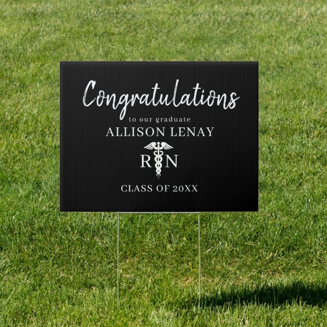 Congratulations Nurse Graduation Personalized Yard Sign (Insitu)
