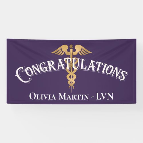 Congratulations Nurse LVN RN Medical Graduation Banner