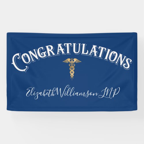 Congratulations Nurse Practioner Medical Blue Banner