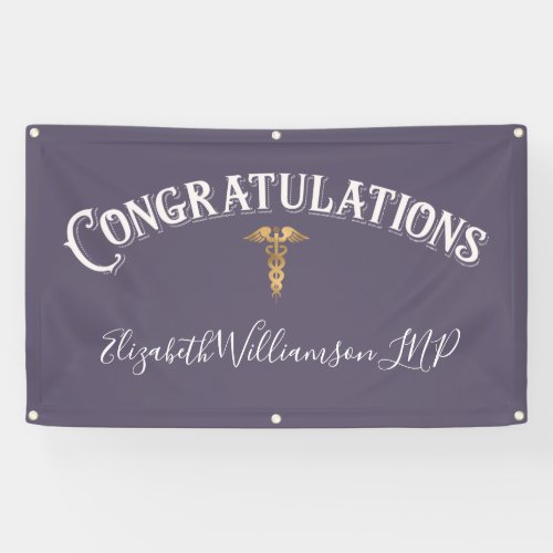 Congratulations Nurse Practioner Medical Purple Ba Banner