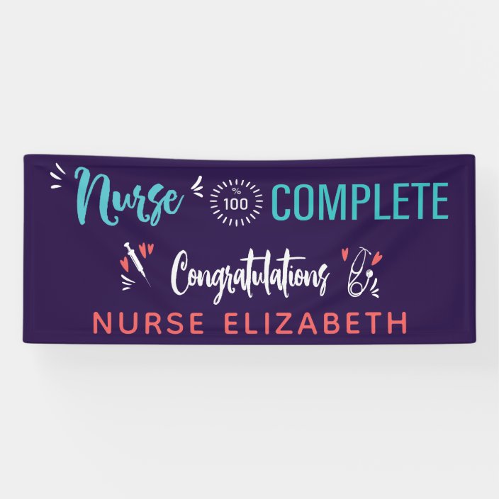 Congratulations Nursing School Graduation Banner | Zazzle.com