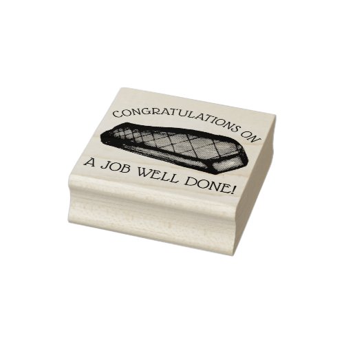 Congratulations on a Job Well Done Steak Reward Rubber Stamp