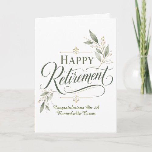 Congratulations On A Remarkable Career Card