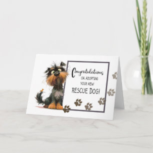 Congratulations on Adopting Your New Rescue Dog Card