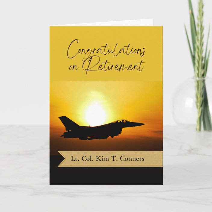 Congratulations on Air Force Retirement with Jet Card | Zazzle