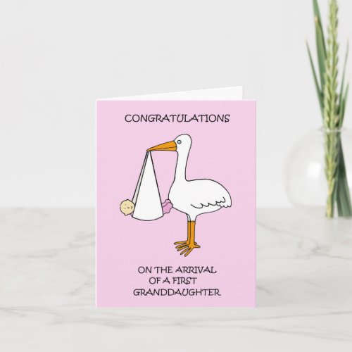 Congratulations on Arrival of First Granddaughter Card