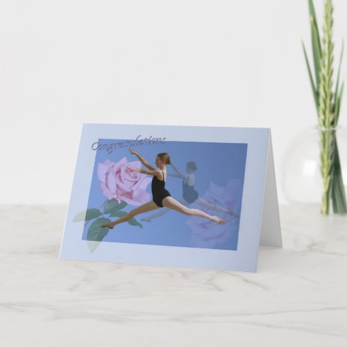 Congratulations on Ballet Dance Recital Card