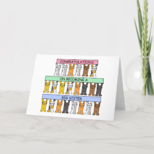 Congratulations on Becoming a Big Sister Cute Cats Card