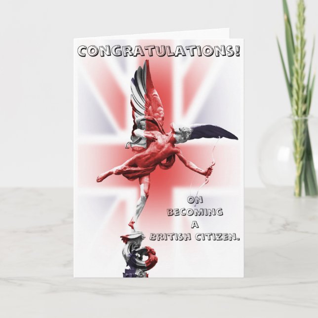 Congratulations on becoming a British Citizen! Card (Front)